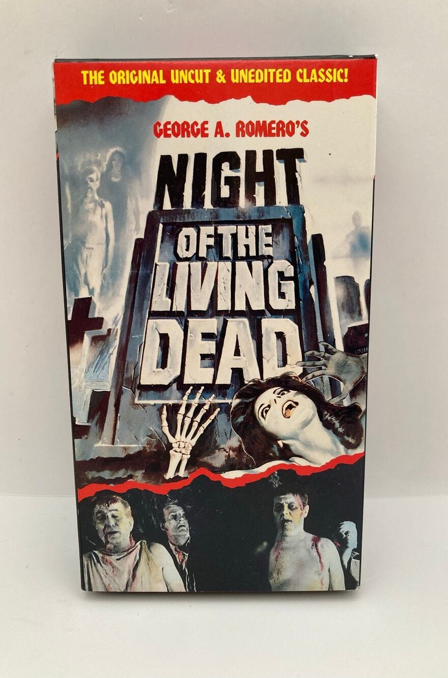 Night of the Living Dead 1968 Black White VHS George Romero Horror 1990 Original